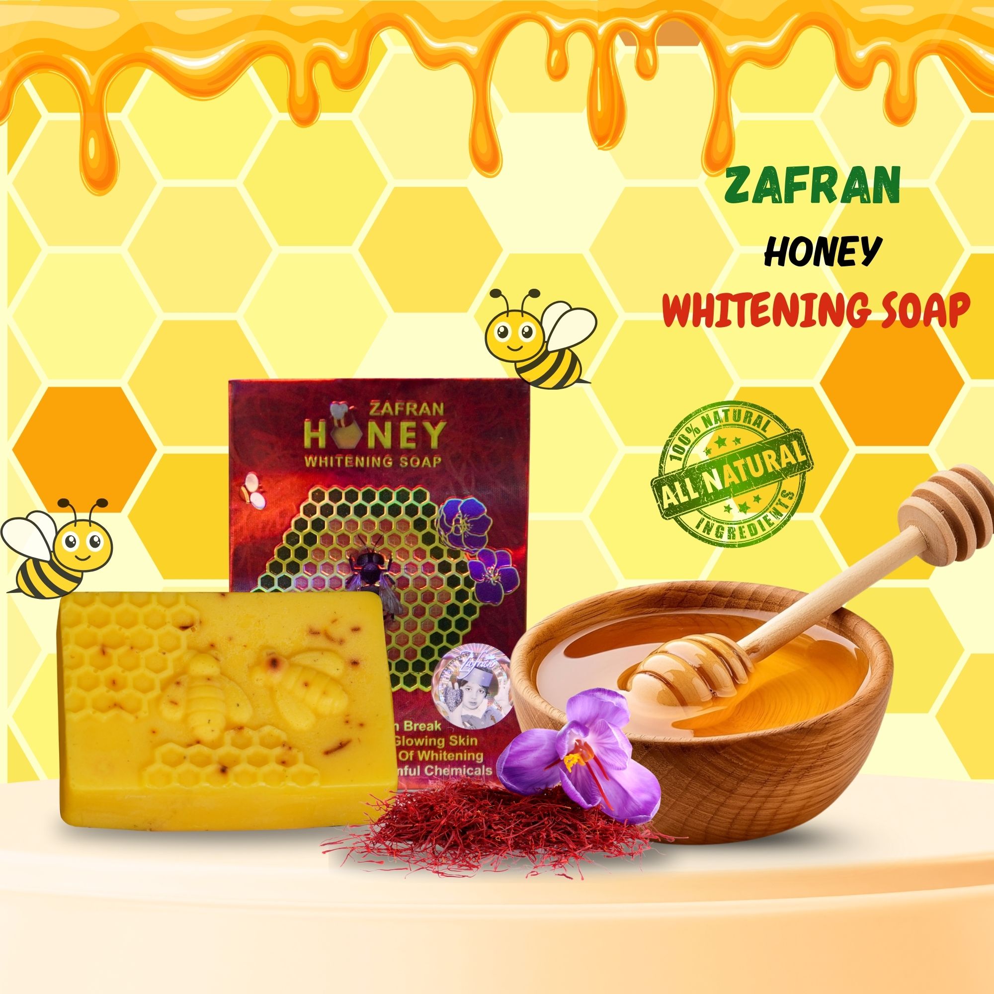 Zafran Honey Whitening Soap