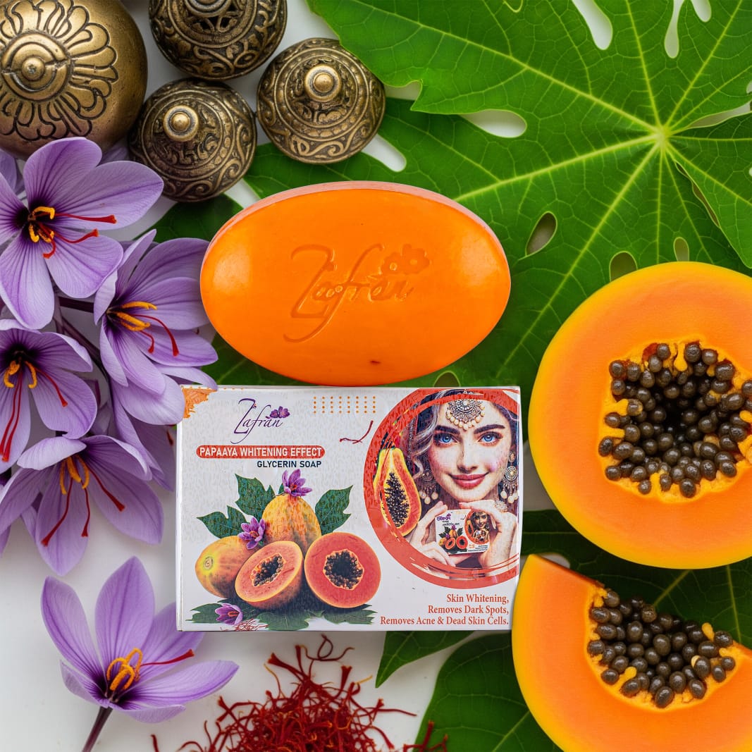 Zafran Papaaya Whitening Effect  Soap