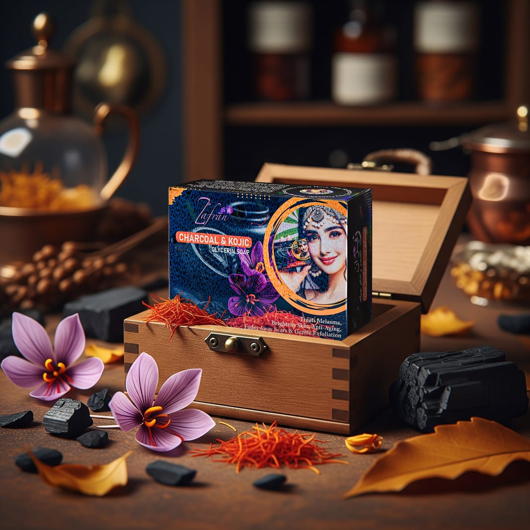 Zafran charcoal and kojic Soap