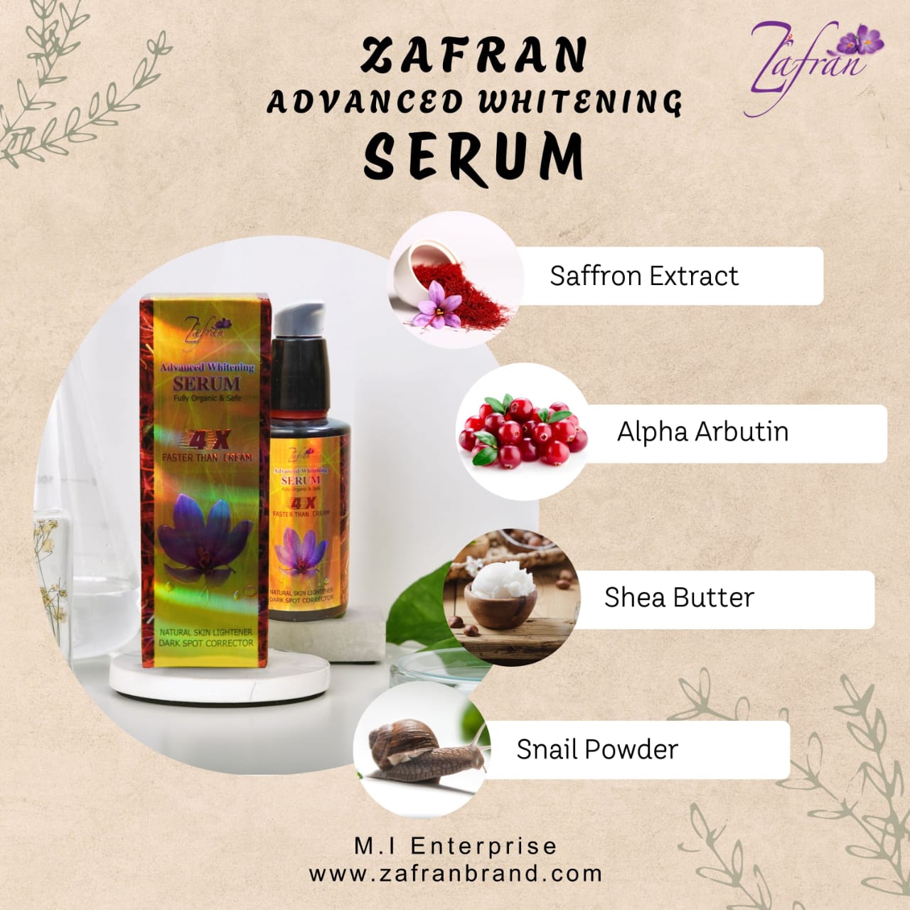Zafran Advanced Whitening Serum