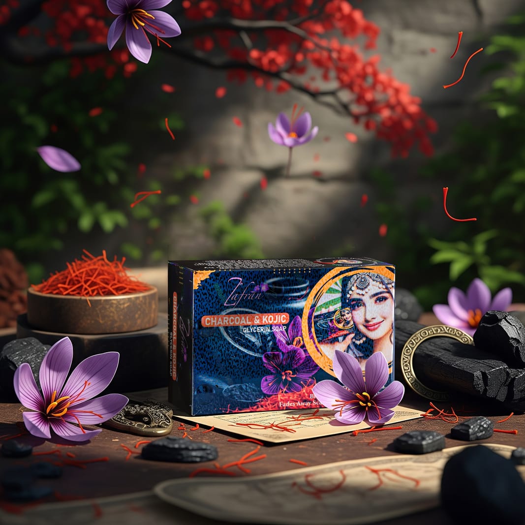 Zafran charcoal and kojic Soap